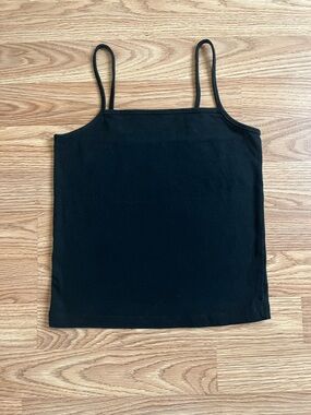 wild fable Black Slim-Strap Crop-top Camisole